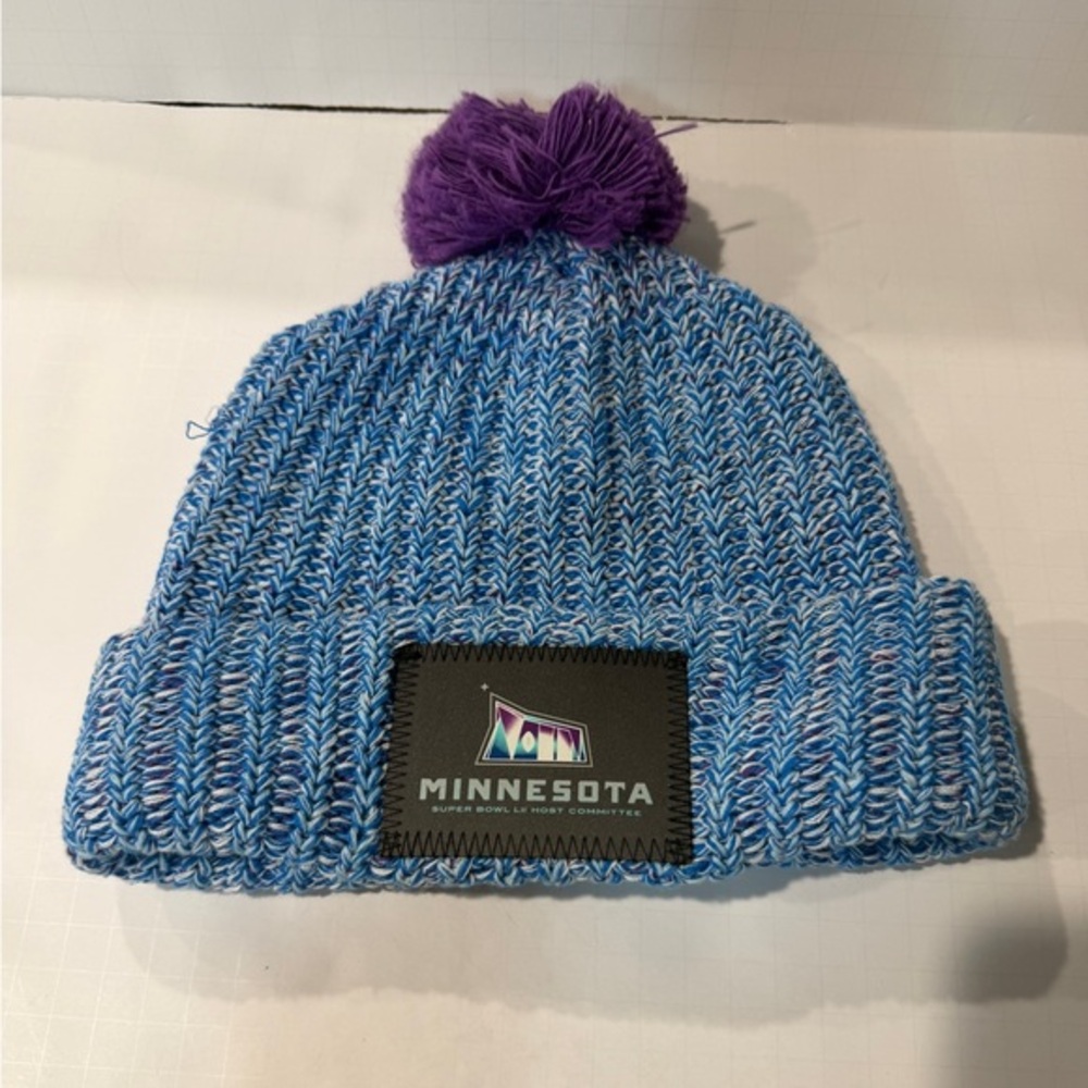 Love Your Melon Blue and Purple Beanie